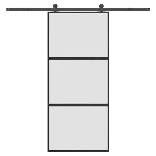  tolóajtó vasalattal 90x205 cm edzett üveg&Alumínium