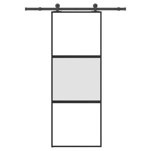  tolóajtó vasalatokkal 76x205 cm edzett üveg&Alumínium
