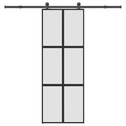 tolóajtó vasalatokkal 76x205 cm edzett üveg&Alumínium