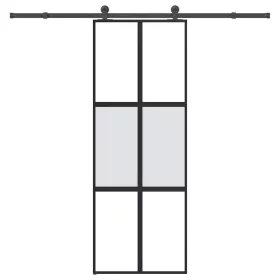  tolóajtó vasalatokkal 76x205 cm edzett üveg&Alumínium