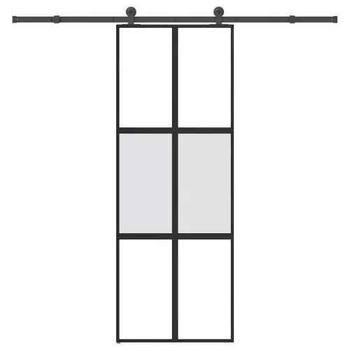  tolóajtó vasalatokkal 76x205 cm edzett üveg&Alumínium
