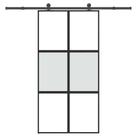    tolóajtó vasalatokkal 102,5x205 cm edzett üveg&Alumínium