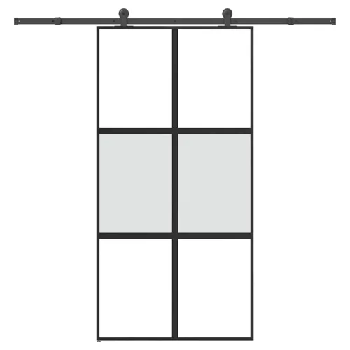  tolóajtó vasalatokkal 102,5x205 cm edzett üveg&Alumínium