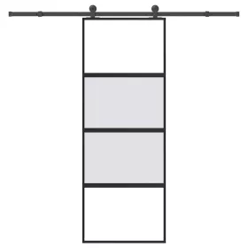  tolóajtó vasalatokkal 76x205 cm edzett üveg&Alumínium