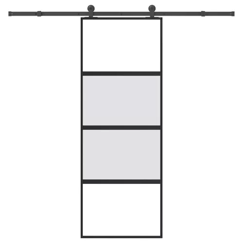  tolóajtó vasalatokkal 76x205 cm edzett üveg&Alumínium