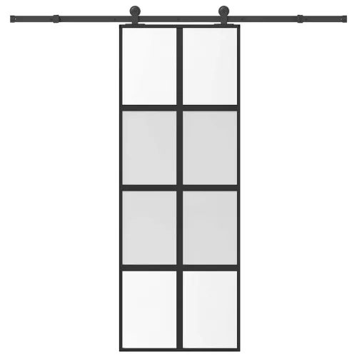  tolóajtó vasalatokkal 76x205 cm edzett üveg&Alumínium