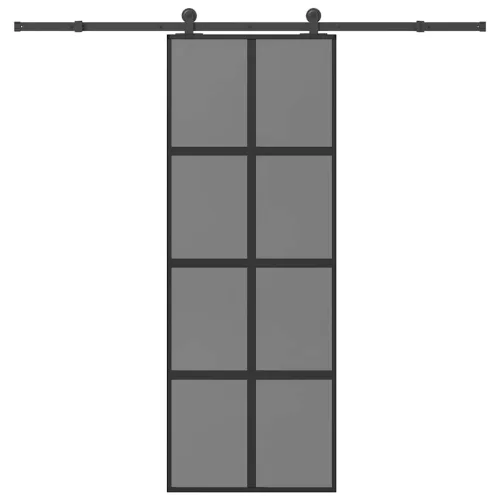  tolóajtó vasalatokkal 76x205 cm edzett üveg&Alumínium