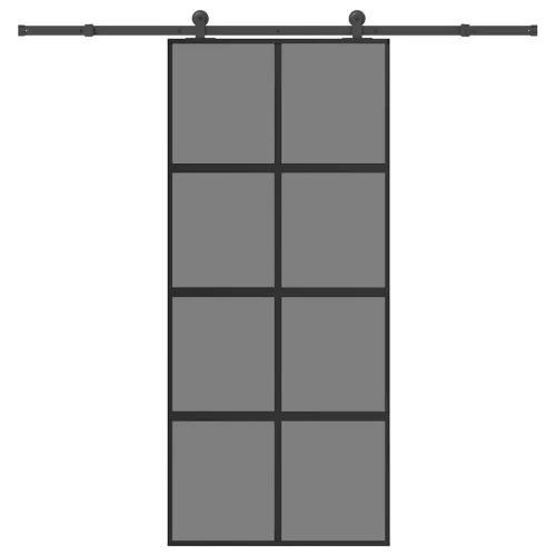  tolóajtó vasalattal 90x205 cm edzett üveg és alumínium szett