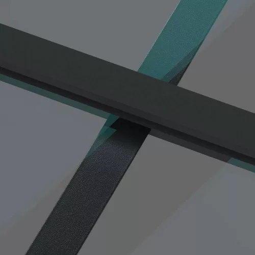  tolóajtó vasalattal 90x205 cm edzett üveg és alumínium szett