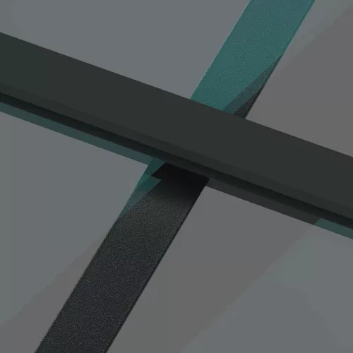  tolóajtó vasalatokkal 102,5x205 cm edzett üveg és alumínium