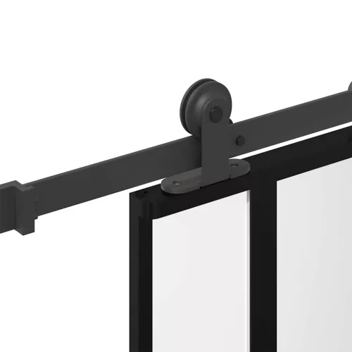  tolóajtó vasalatokkal 76x205 cm edzett üveg&Alumínium