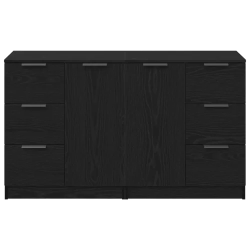  Pultok 2 db Fekete Ötcsokor 60x30x70 cm Mérnöki Fa