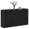  Széf 2 pcs Fekete tölgy 60 x 30 x 70 cm Faanyag