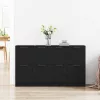  Széf 2 pcs Fekete tölgy 60 x 30 x 70 cm Faanyag