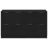  Széf 2 pcs Fekete tölgy 60 x 30 x 70 cm Faanyag