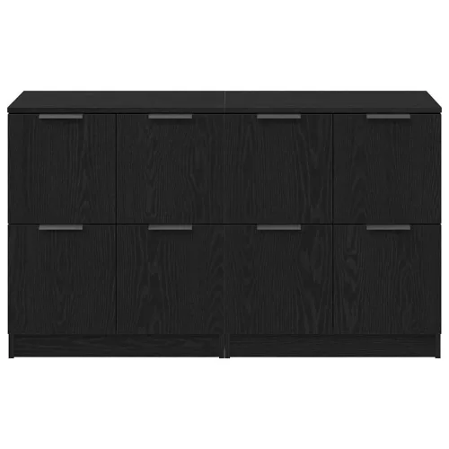  Széf 2 pcs Fekete tölgy 60 x 30 x 70 cm Faanyag