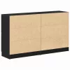  Széf 2 pcs Fekete tölgy 60 x 30 x 70 cm Faanyag