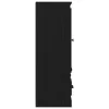  Magas szekrény Fekete Tölgy 132x35,5x103,5 cm Mérnöki Fa