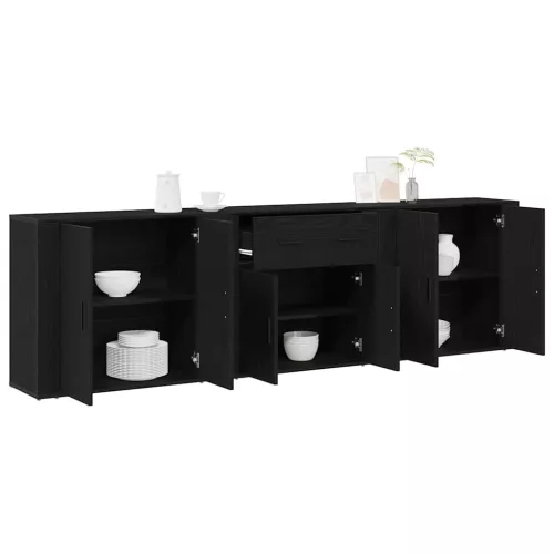  Széf fiókkal Fekete tölgy 240 x 33 x 70 cm Faanyag