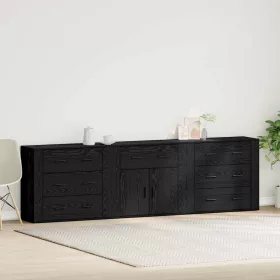  Széf fiókkal Fekete tölgy 240 x 33 x 70 cm Faanyag