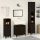  3 darabos fürdőszobai bútor szett fekete tölgy mérnöki fából