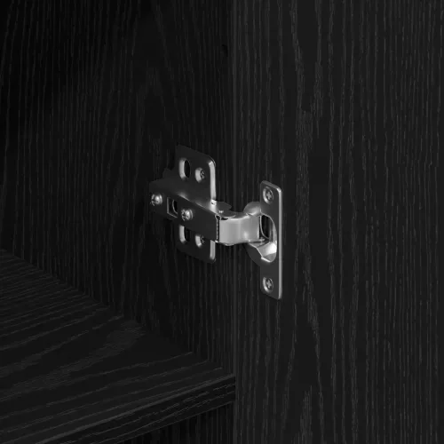  fekete tölgyű magas szekrény 69.5x34x180 cm szerelt fa