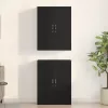 2 db Szekrény Fekete Tölgy 69,5x34x180 cm Műanyagul Fa