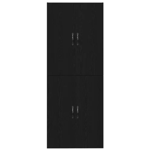 2 db Szekrény Fekete Tölgy 69,5x34x180 cm Műanyagul Fa