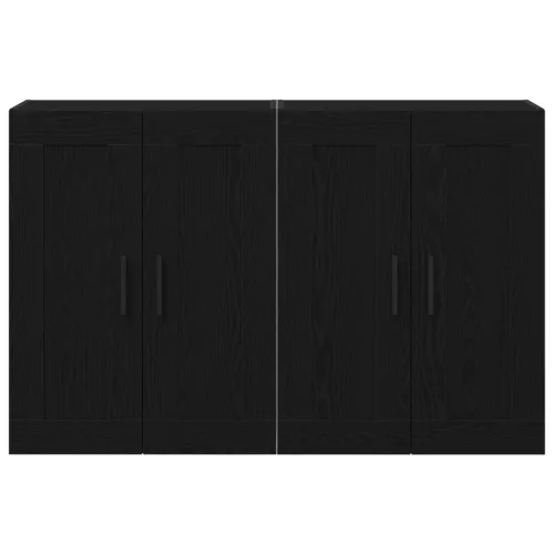  Függő Szekrények 2 db Fekete tölgy Szerelt fa