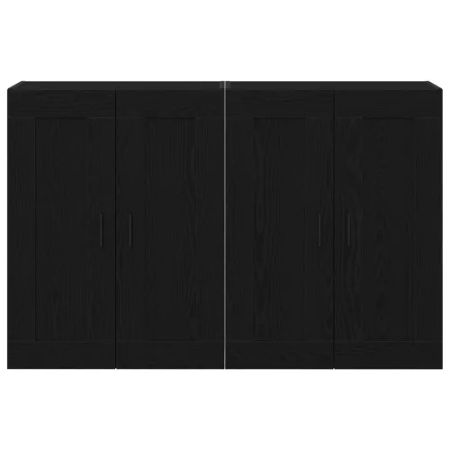  fali szekrények 2 db fekete tölgy műanyag