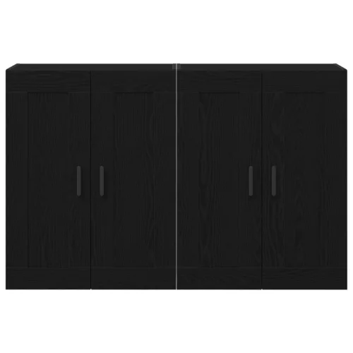  falfelületi szekrények 2 db Fekete tölgy Szerelt fa