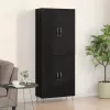  Magas szekrény Fekete tölgy 69,5x34x180 cm Műmárvány