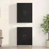  Magas szekrény Fekete tölgy 69,5x34x180 cm Műmárvány