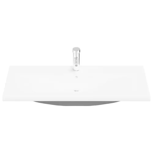  Mosdószekrény beépített mosdóval, fekete tölgyből készült