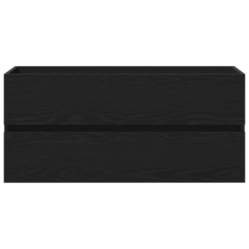  Mosdószekrény beépített mosdóval, fekete tölgyből készült