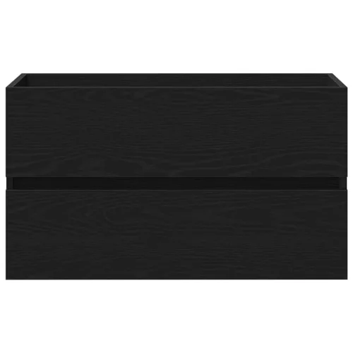  Mosdószekrény tárolóval Musta tammi 80 x 39 x 62 cm Faanyag