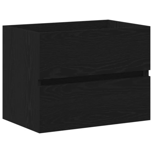  Mosdószekrény beépített mosdóval Fekete tölgy Mérnöki fa