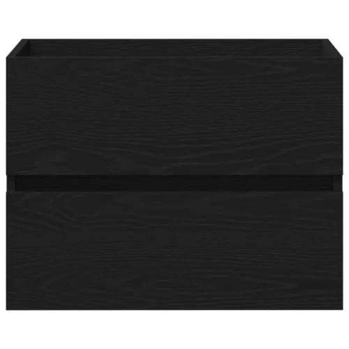  Mosdószekrény beépített mosdóval Fekete tölgy Mérnöki fa