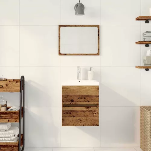  Mosdószekrény tárolóval Musta tammi 41 x 39 x 62 cm Faanyag