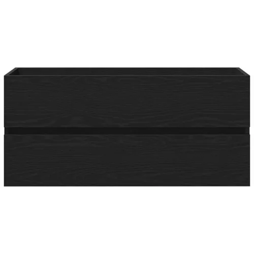  Mosdószekrény tárolóval Musta tammi 100 x 39 x 62 cm Faanyag