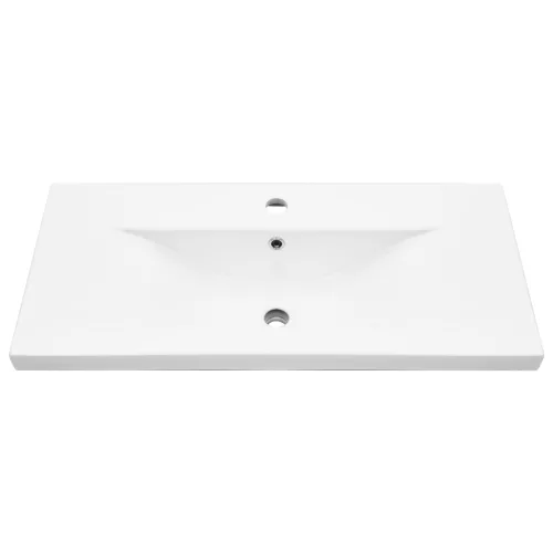  mosdószekrény beépített mosdóval fekete tölgy szerelt fa