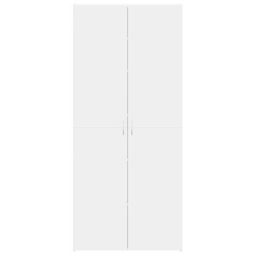  Fehér Cipőszekrény 80x35.5x180 cm Megmunkált fa