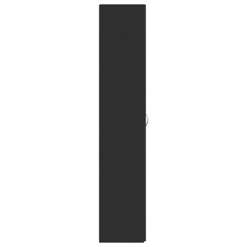  Cipőtároló Fekete 80x35,5x180 cm Mérnöki Fa