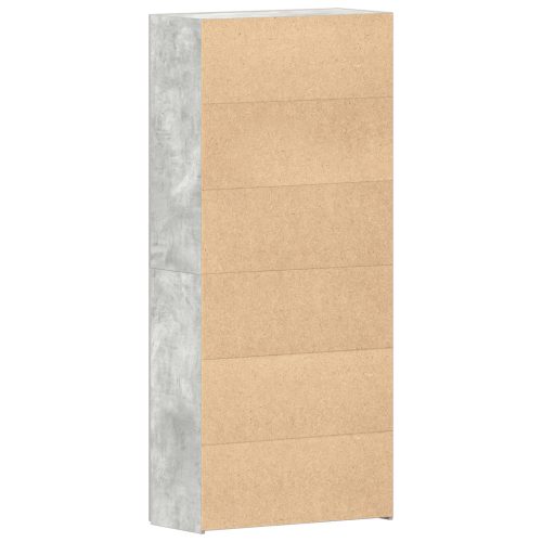  Cipőtároló Betontömb Szürke 80x35,5x180 cm Szerelt Fa