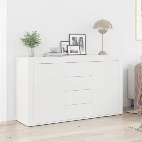  Fehér Oldalszekrény Fehér Fa 120 x 36 x 69 cm Tárolás