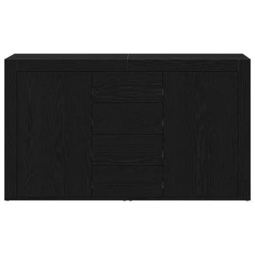  Oldalszekrény Fekete tölgy Szerelt fa 120 x 36 x 69 cm Tárolás