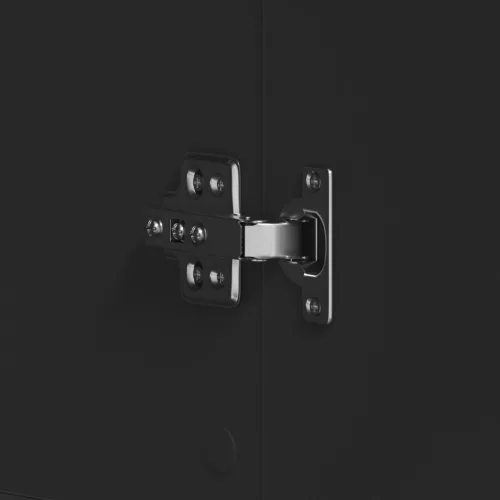  Fekete Cipőszekrény 80x39x180 cm Mérnöki Fa