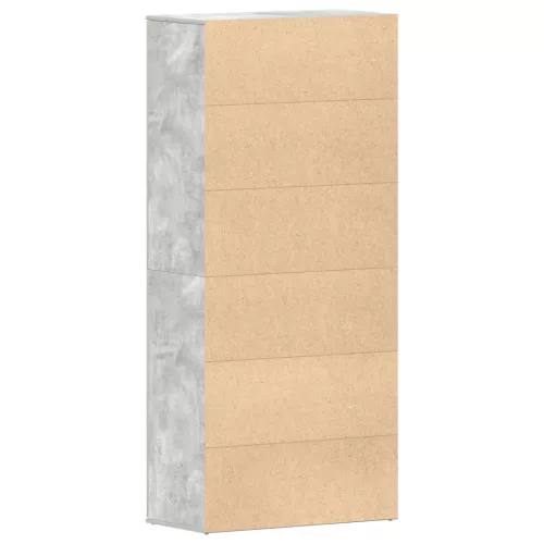  Cipőszekrény Beton Szürke 80x39x180 cm Mérnöki fa