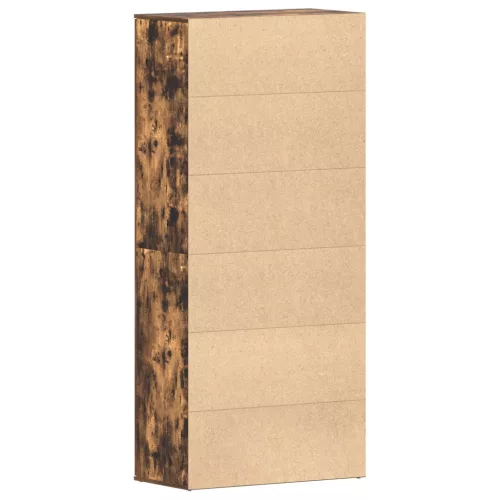  Cipőszekrény Füstölt Tölgy 80x39x180 cm Szerelt Fa