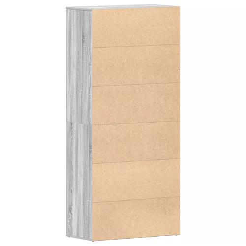  Szürke sonoma cipőtartó 80x39x180 cm Műszakilag megmunkált fa